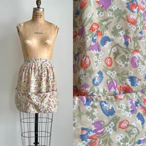 1960s 60s Vintage Floral Apron